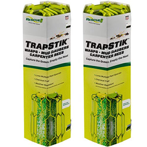 RESCUE! TrapStik for Wasps, Mud Daubers, Carpenter Bees - 2 Pack